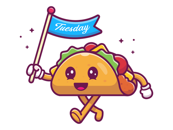 Taco com bandeira  Ilustração