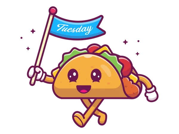 Taco com bandeira  Ilustração