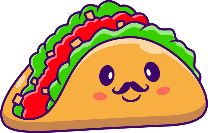 Mascote do taco  Ilustração