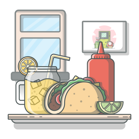 Taco meal  Illustration