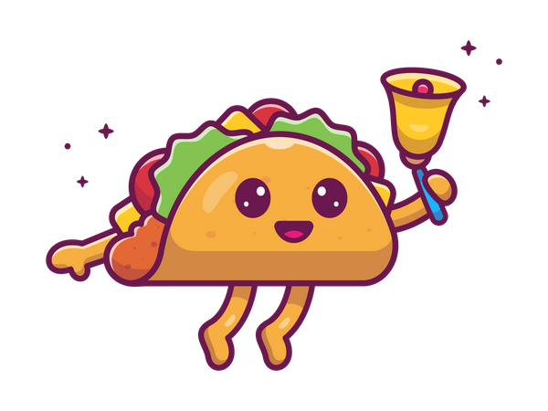 Taco mit Glocke  Illustration