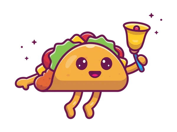 Taco mit Glocke  Illustration