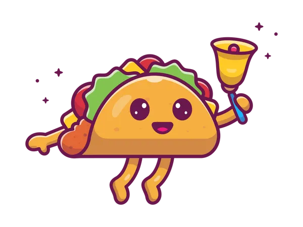 Taco with bell  Illustration