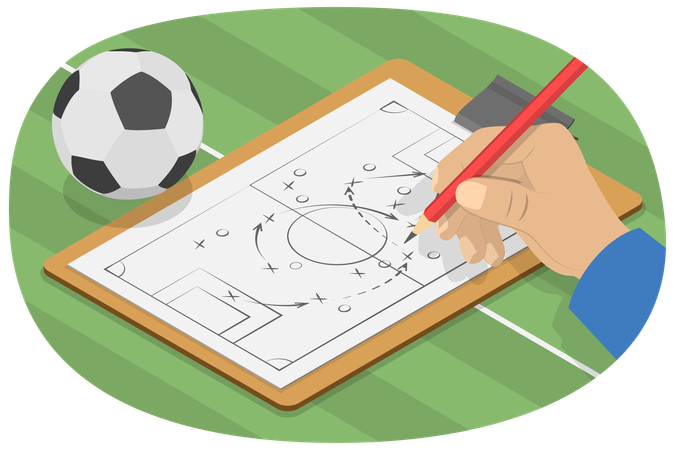 Tácticas de juego de fútbol  Ilustración