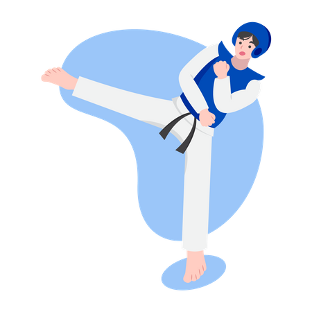 Tae kwon do artes marciais  Ilustração