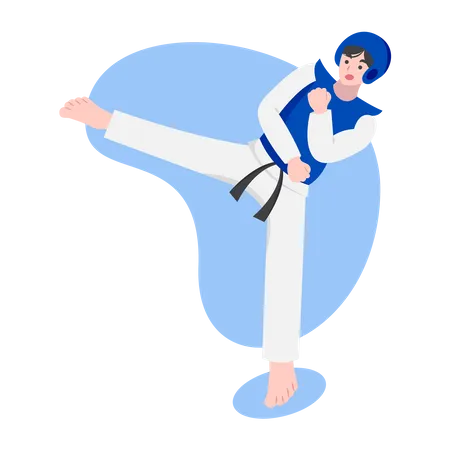 Taekwondo arts martiaux  Illustration