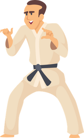 Taekwondo fighter Illustration