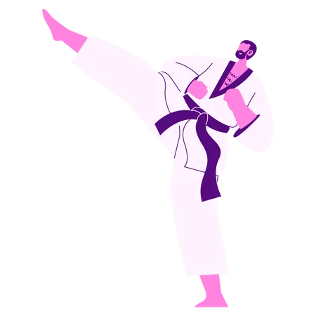 Taekwondo Fighter  Illustration