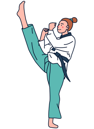 Taekwondo player Illustration