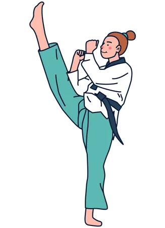 Taekwondo-Spieler  Illustration