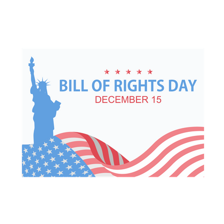 Tag der Bill of Rights  Illustration