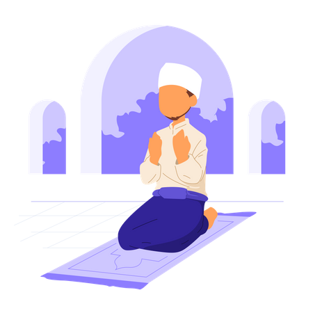 Tahajud Prayer Illustration  Illustration