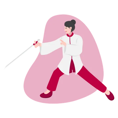 Arts martiaux tai-chi  Illustration