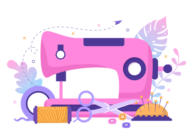 Tailor machine  Illustration