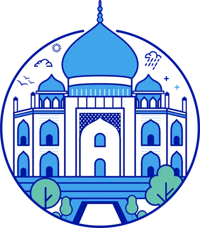 Taj Mahal  Ilustración