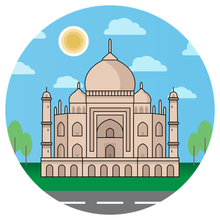 Taj Mahal Agra  Ilustração