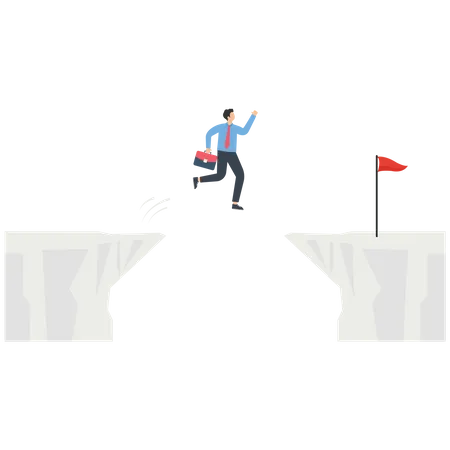Take risk for opportunity to succeed, risky decision  Illustration