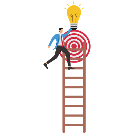 Take small steps to achieve big goal  Illustration