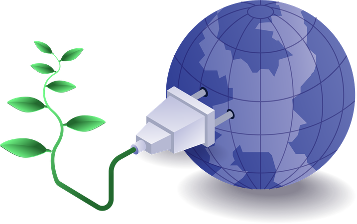 Taking electrical energy from the natural world  Illustration