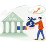 loan from bank illustration svg