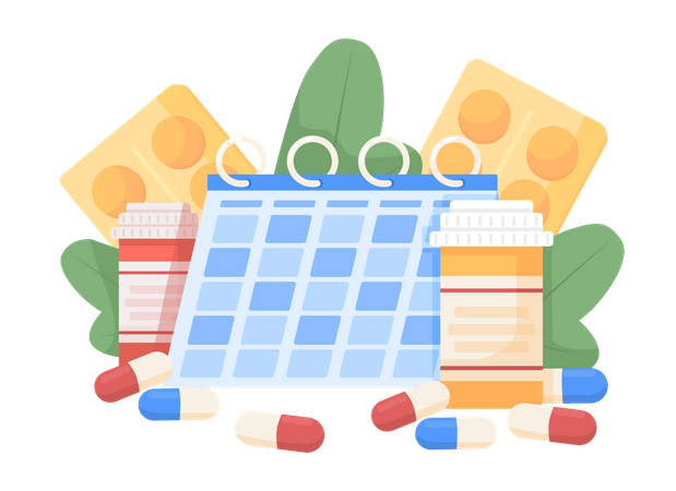 Taking medications regularly  Illustration