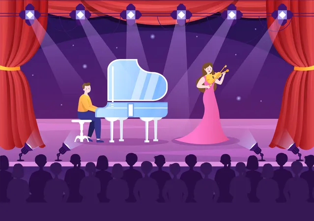 Talent Show Audition  Illustration