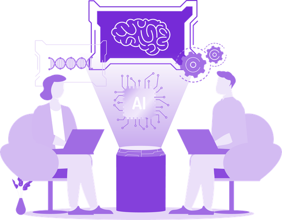 Talk Show About Ai  Illustration