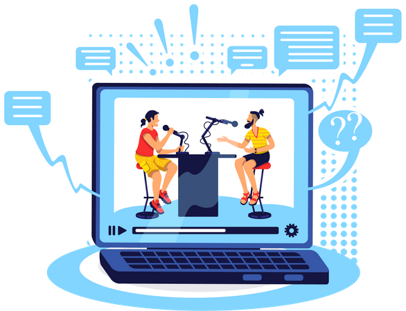 Talk show on-line  Ilustração