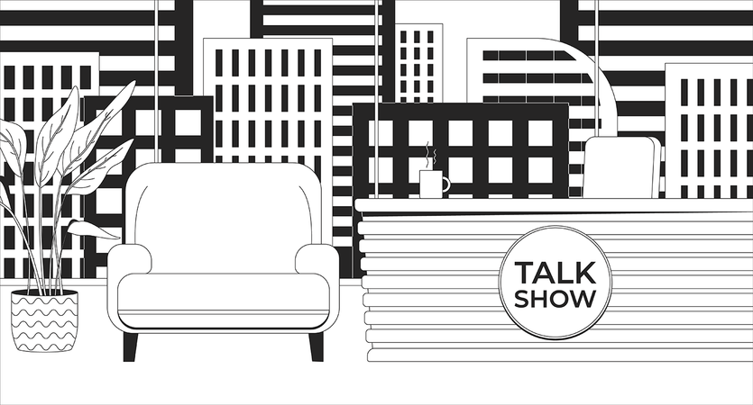 Talk show studio  Illustration