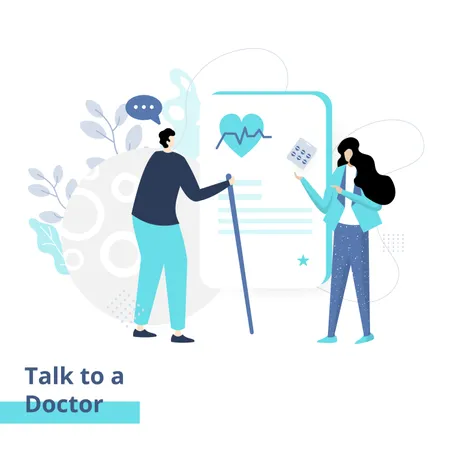 Talk to a Doctor  イラスト