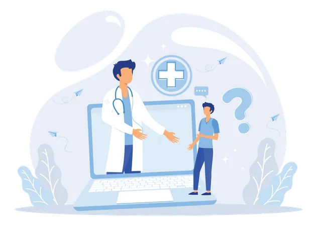 Talk To Doctor From Anywhere  Illustration