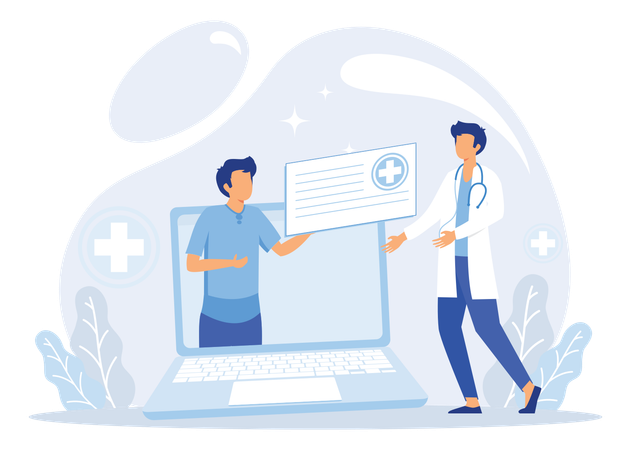 Talk To Doctor From Anywhere  Illustration