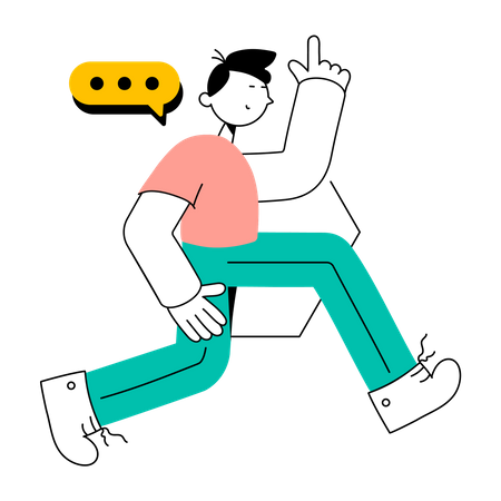 Talkative Person  Illustration