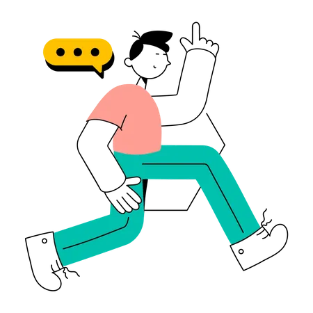 Talkative Person  Illustration