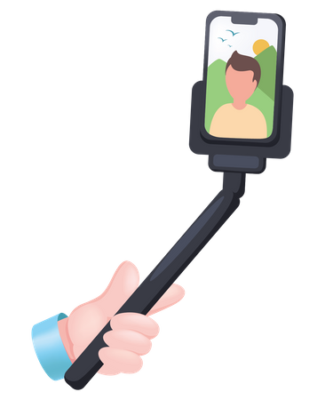 Talking Selfie  Illustration