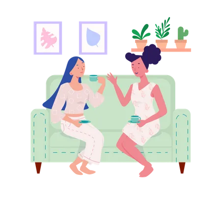 Talking To A Friend Illustration