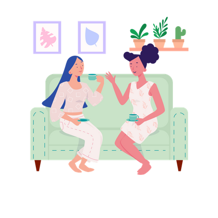 Talking To A Friend  Illustration