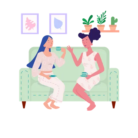 Talking To A Friend  Illustration