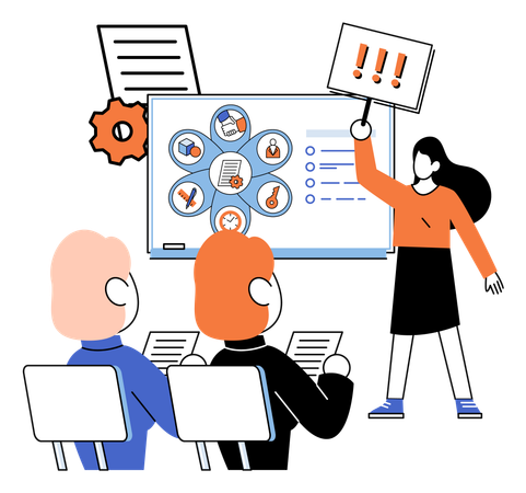 Taller de equipo empresarial grupal  Ilustración
