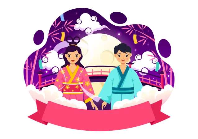 Tanabata Japan Festival  Illustration