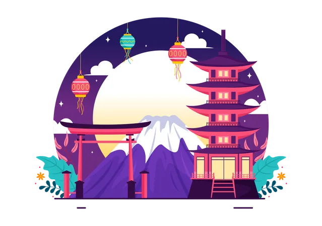 Tanabata Japan Festival Vector Illustration With People Wearing Kimono And Peonies Flowers In National Holiday Flat Cute Cartoon Background Illustration