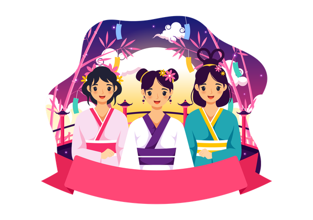 Tanabata Japan Festival  Illustration