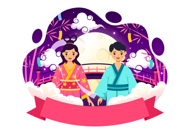 Tanabata Japan Festival  Illustration