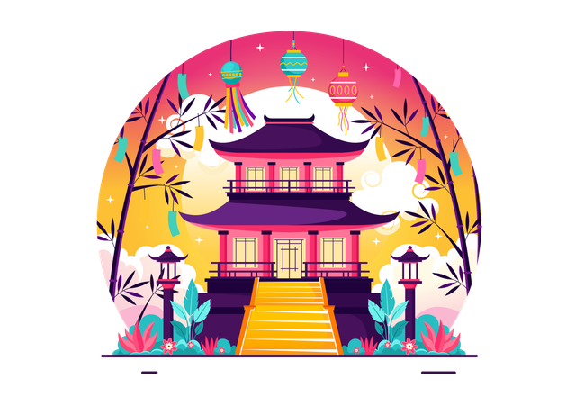 Tanabata Japan Festival  Illustration