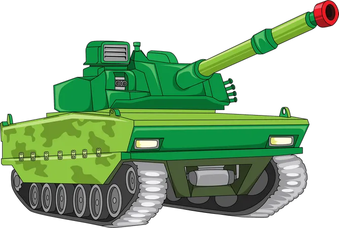 Tank Vehicle Vector Illustration 일러스트레이션