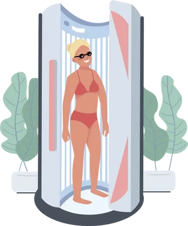 Tanning booth  Illustration