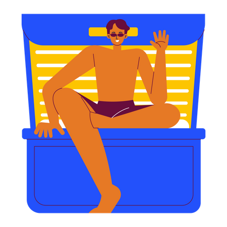 Tanning booth  Illustration