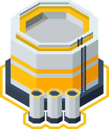 Tanque de armazenamento de óleo  Illustration