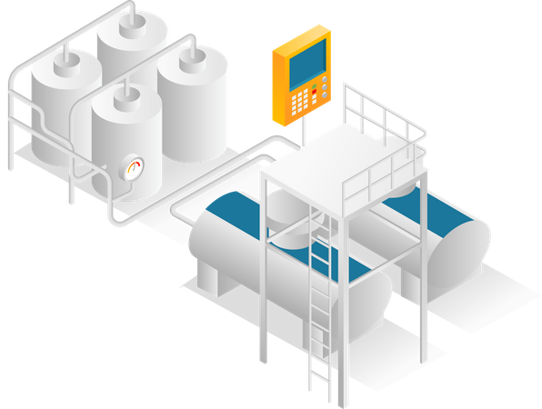 Tanques de almacenamiento de fábrica  Ilustración