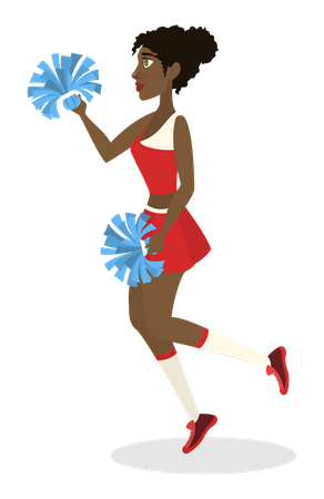 Tanzende Cheerleaderin  Illustration